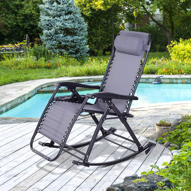 Outdoor reclining 2025 rocking chair